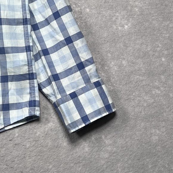 Vineyard Vine Shirt Mens X-Large Blue Plaid Slim Longshore Button Up Long Sleeve - Picture 6 of 13